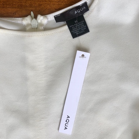 Aqua Ivory Cloud Trim Dress - Picture 3 of 4